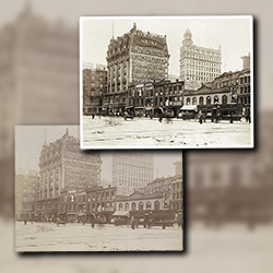 Digital archiving and restoration of a historic photograph of New York Flatiron District