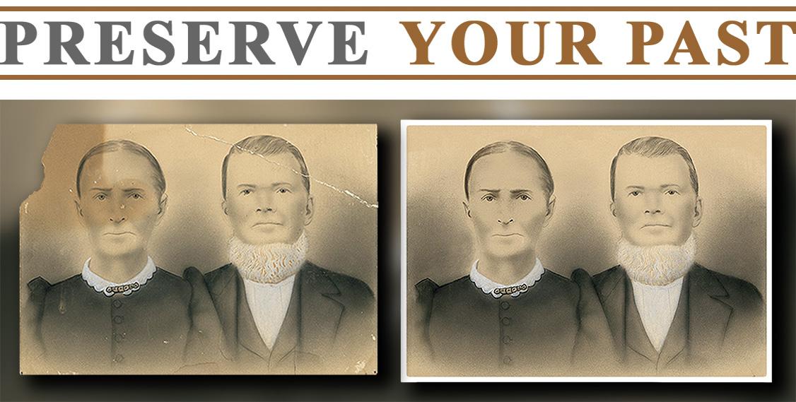 Restoration and reproduction of a 19th century American family portrait.