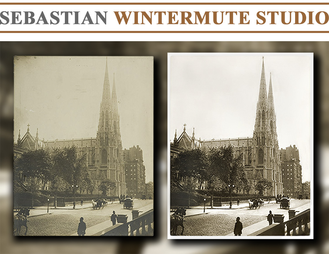 19th Century photo of St. Patrick's Cathedral 