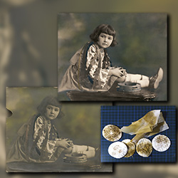 Cleaning an old photograph from smoke residue