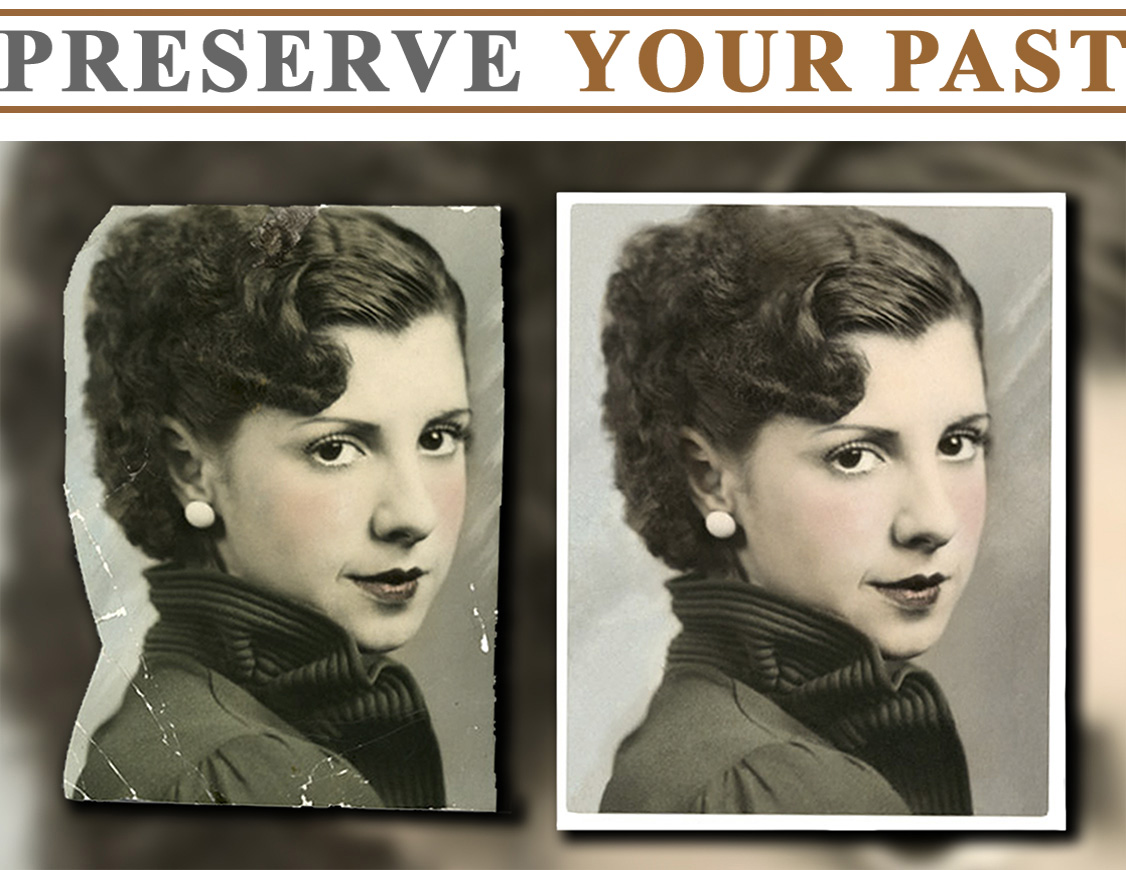 Restoration of an old colorized photo